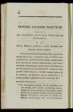 Caput I. De supremo rationis practicae principio.