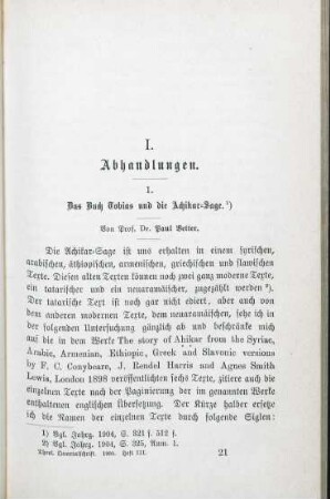 321-370 Das Buch Tobias und die Achikar-Sage