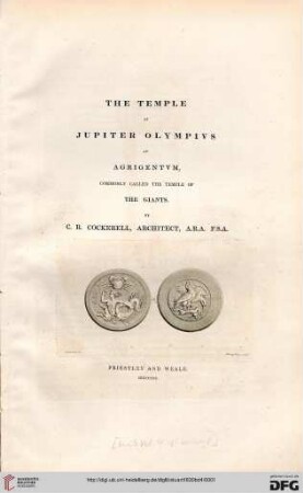 Band 4: The antiquities of Athens: The antiquities of Athens and other places in Greece, Sicily etc. : supplementary to the antiquities of Athens