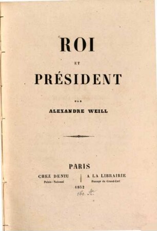 Roi et Président