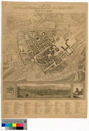 Grundriss der Residenzstadt Stuttgart