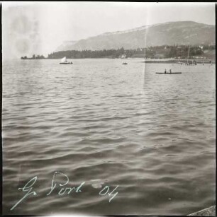 Blick vom Grand Port (Aix-les-Bains) auf den Lac du Bourget
