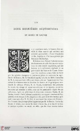 2. Pér. 23.1881: Les deux dernières acquisitions du musée du Louvr