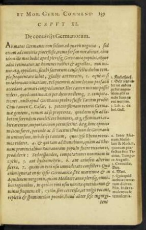 Caput XL. De conviviis Germanorum.
