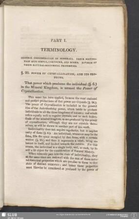 Part I. Terminology. General Consideration Of Minerals. Their Distinction Into Simple, Compound, And Mixed. Division Of Their Natural-Historical Properties