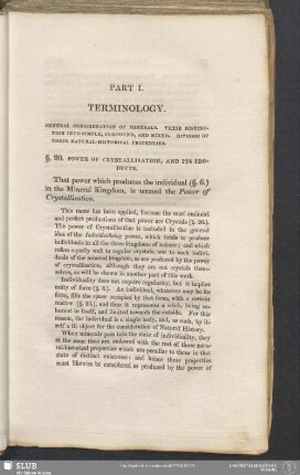 Part I. Terminology. General Consideration Of Minerals. Their Distinction Into Simple, Compound, And Mixed. Division Of Their Natural-Historical Properties