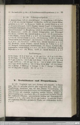 V. Verhältnisse und Proportionen