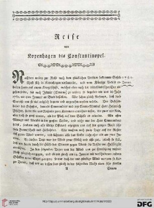Reise von Kopenhagen bis Constantinopel