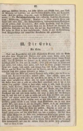 III. Die Erde