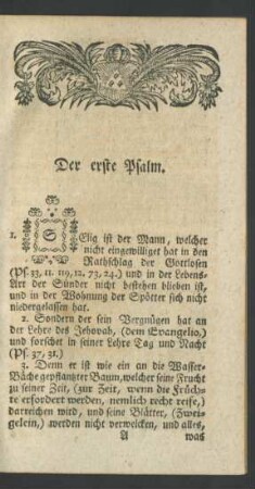Der erste - funfzigste Psalm