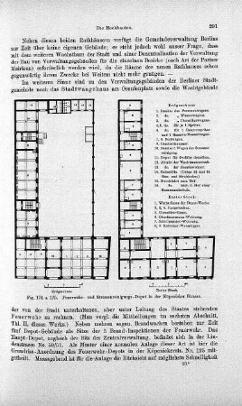 Fig. 174 u. 175. Feuerwehr- und Strassenreinigungs-Depot in Köpenicker Strasse