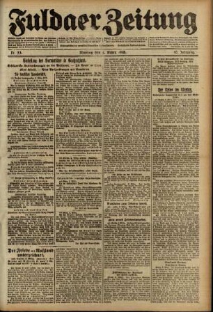 Ausgabe vom Montag, den 04. März 1918.