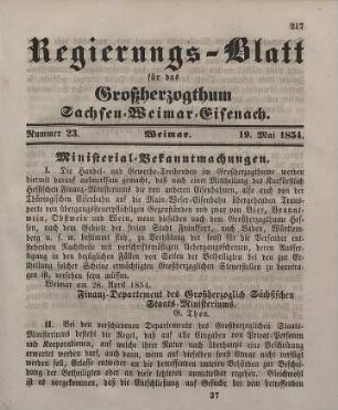 Nr. 23 : 19. Mai 1854