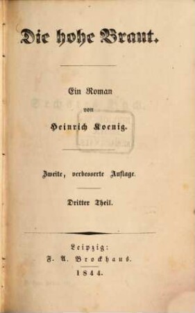 Die hohe Braut : ein Roman, 3