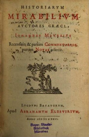 Historiarvm Mirabilivm Avctores Graeci