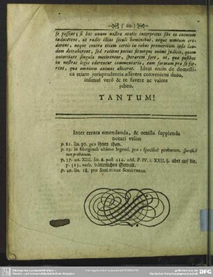 Inter errata emendanda, & omissa supplenda notari velim