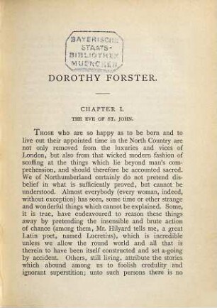 Dorothy Forster, 1