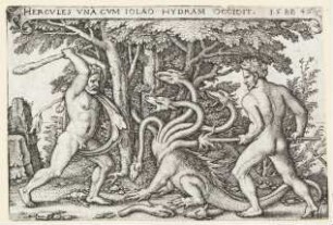 Herkules erschlägt die Lernaische Hydra
