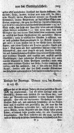 Apologie der Feyertage.
