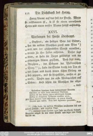 XXVI. Wirkungen der Poesie überhaupt.