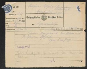 Brief von Neue Freie Presse  an Joseph Chapiro