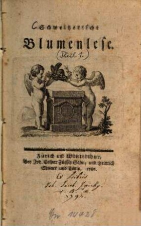 Schweitzerische Blumenlese, [1]