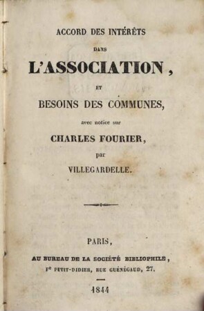 Accord des intérêts dans l'association, et besoins des communes