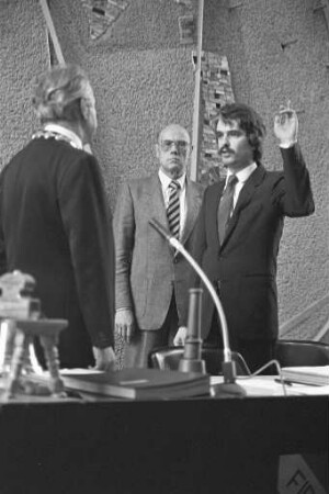 Vereidigung des neuen Bürgermeisters Ullrich Eidenmüller als Nachfolger von Dr. Horst Rehberger