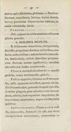 6. Besleria Bicolor