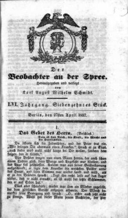 17. Stueck, 27. April 1857