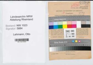 Entnazifizierung Otto Lehmann , geb. 04.01.1893 (Stadtinspektor)