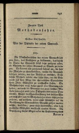 Zweyter Theil. Methodenlehre.