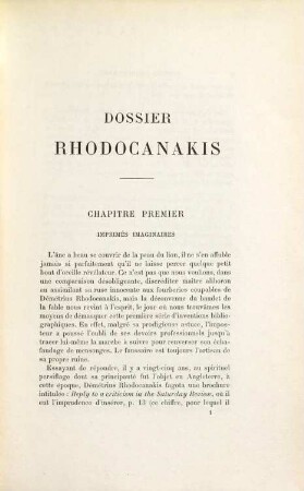 Dossier Rhodocanakis Étude critique de bibliographie et d'histoire littéraire