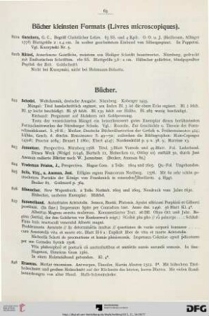 Bücher kleinsten Formats (Livres microscopiques) (Nr. 821a-821b)