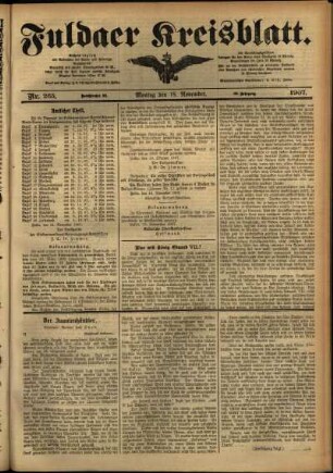 Ausgabe vom Montag, den 18. November 1907.