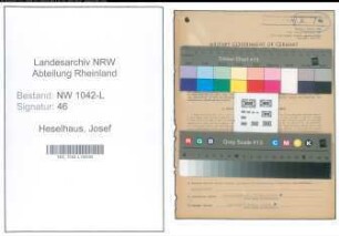 Entnazifizierung Josef Heselhaus , geb. 25.11.1885 (Schiedsmann)