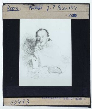 Repin, Porträt von J. P. Polonskis (Портрет Я. П. Полонского) (1896)