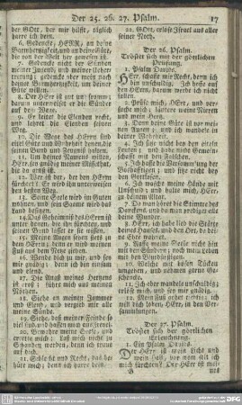 Der 27. Psalm. Tröstet sich der göttlichen Erleuchtung