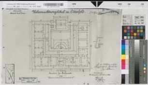 Übernachtungslokal zu Osterfeld, Blatt 1: Fundamentplan, M. 1:100 Hgü, Sknr.: 2, Fanr.: 7, Bunr.: 1