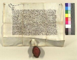 Heinrich, Abt des Ägydien Klosters zu Nürnberg vidimiert eine Urkunde des Landgerichtes Sultzbach d.d. 1417 Juni 16.