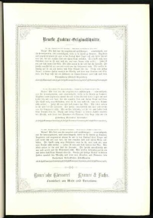 Neueste Fraktur-Originalschnitte, Bauer'sche Giesserei - Kramer & Fuchs, Frankfurt am Main und Barcelona