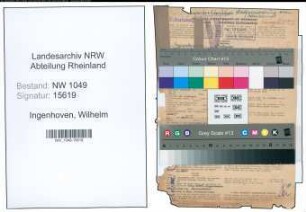 Entnazifizierung Wilhelm Ingenhoven , geb. 19.08.1899 (Lehrer)