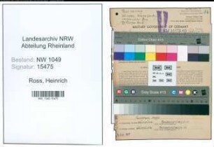 Entnazifizierung Heinrich Ross , geb. 06.12.1907 (Bahnwaerter)