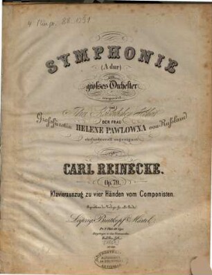 Symphonie (A-dur) für großes Orchester ... : op. 79