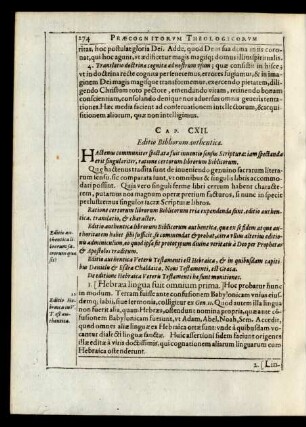 Cap. CXII. Editio Bibliorum authentica.