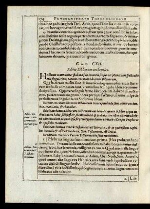 Cap. CXII. Editio Bibliorum authentica.