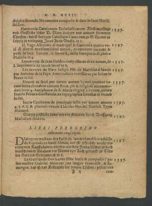 Libri Peregrino idiomate conscripti.