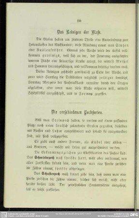 Das Reinigen der Blase