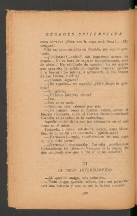 III - El beso interrumpido