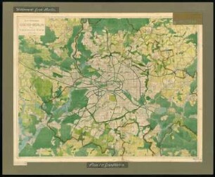 Wettbewerb Groß-Berlin 1910: Grünflächenplan 1:60000